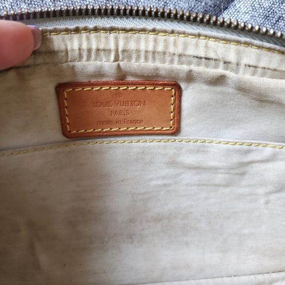 Authentic Louis Vuitton Juliette Mini Lin Crossbody Bag With Blue LV Monogram - Picture 13 of 14